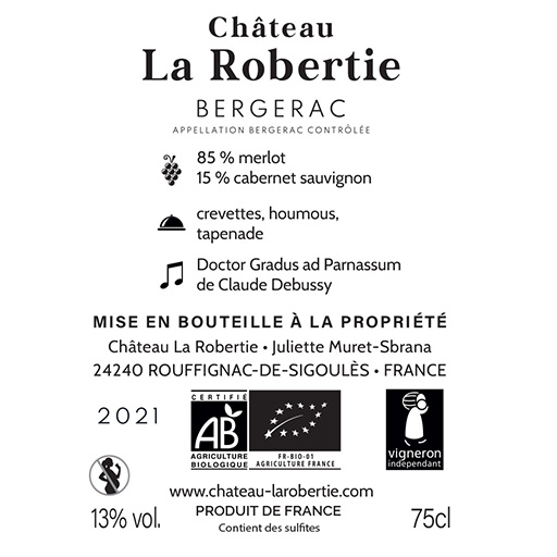 Bergerac rosé 2021 Château La Robertie