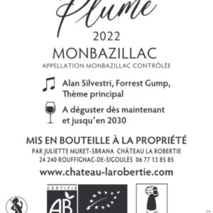 Monbazillac 2022 « Plume » du Château La Robertie