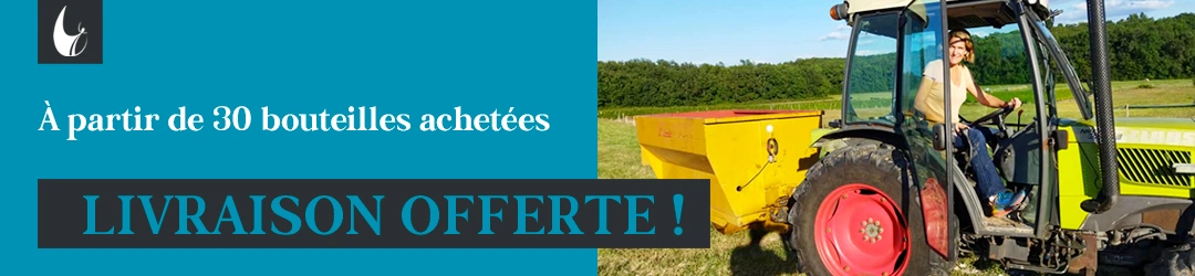Livraison offerte à partir de 30 bouteilles achetées !